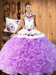 Most Popular Floor Length Ball Gowns Sleeveless Lilac Quinceanera Gowns Lace Up