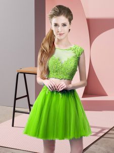 Tulle Sleeveless Mini Length Prom Dress and Appliques