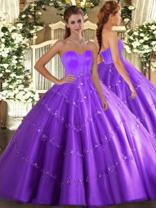 Admirable Eggplant Purple Lace Up Sweet 16 Dresses Beading and Appliques Sleeveless Floor Length