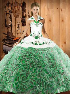 Ball Gowns Sleeveless Multi-color Quinceanera Dresses Sweep Train Lace Up