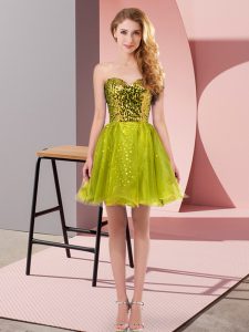 Fashion Sleeveless Sequins Zipper Prom Party Dress