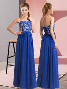 Smart Chiffon Sleeveless Floor Length Formal Dresses and Beading