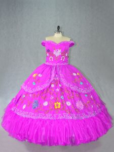 Designer Satin Sleeveless Floor Length Sweet 16 Dresses and Embroidery