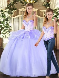 Sleeveless Beading Lace Up Sweet 16 Quinceanera Dress