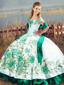 Designer Floor Length Ball Gowns Sleeveless Green 15th Birthday Dress Lace Up