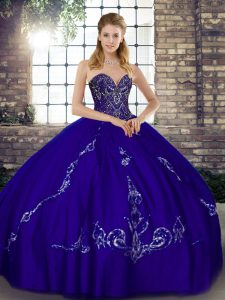 Comfortable Tulle Sleeveless Floor Length Quinceanera Dresses and Beading and Embroidery