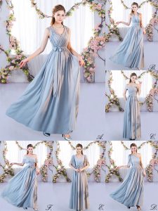 Floor Length Grey Court Dresses for Sweet 16 Off The Shoulder Sleeveless Lace Up