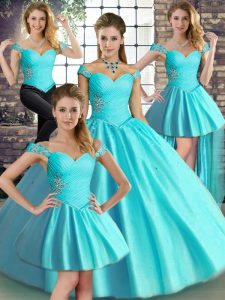 Flirting Sleeveless Beading Lace Up Quinceanera Dresses