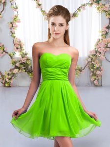 Noble Sweetheart Neckline Ruching Quinceanera Court of Honor Dress Sleeveless Lace Up