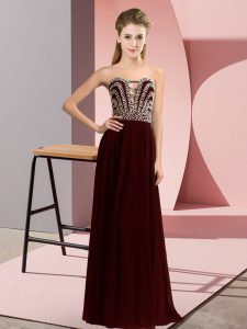 Gorgeous Chiffon Sleeveless Floor Length and Beading