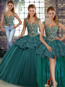 Sleeveless Beading and Appliques Lace Up Quinceanera Dresses