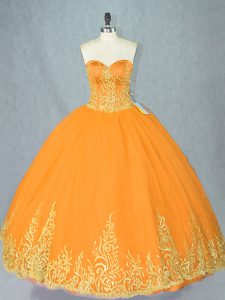 Discount Gold Sweet 16 Dress Sweet 16 and Quinceanera with Beading Sweetheart Sleeveless Lace Up