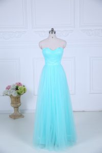 Sleeveless Ruching Zipper Quinceanera Court of Honor Dress