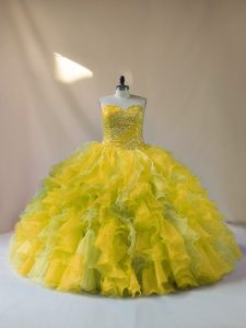 Luxury Floor Length Ball Gowns Sleeveless Multi-color 15 Quinceanera Dress Lace Up