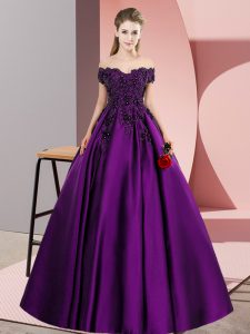 Sexy Floor Length A-line Sleeveless Eggplant Purple Sweet 16 Dresses Zipper