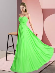 Sweetheart Lace Up Ruching Prom Gown Sleeveless