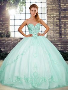 Sleeveless Beading and Embroidery Lace Up Sweet 16 Quinceanera Dress