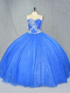 Fashionable Sleeveless Lace Up Floor Length Beading Vestidos de Quinceanera