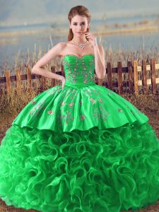 Traditional Ball Gowns Sleeveless Green Vestidos de Quinceanera Lace Up