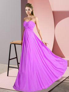 Custom Made Chiffon Sleeveless Floor Length Prom Gown and Ruching