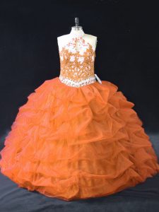 Romantic Sleeveless Backless Floor Length Pick Ups Sweet 16 Quinceanera Dress