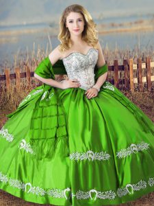 Sleeveless Lace Up Floor Length Beading and Embroidery 15 Quinceanera Dress