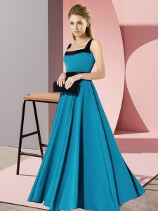 Colorful Square Sleeveless Chiffon Damas Dress Belt Zipper