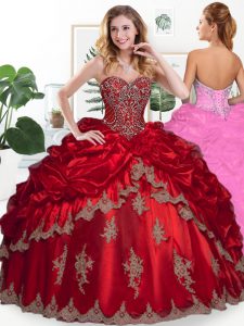 Best Floor Length Ball Gowns Sleeveless Wine Red Quinceanera Gown Lace Up