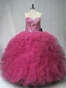 Pretty Ball Gowns Sweet 16 Dresses Lilac Sweetheart Tulle Sleeveless Floor Length Lace Up