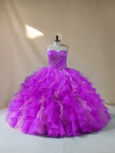 Custom Design Sweetheart Sleeveless Lace Up Quinceanera Dresses Multi-color