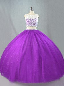 Dazzling Sleeveless Beading Zipper Quinceanera Dress