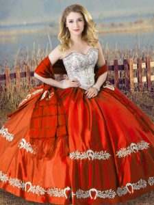Charming Satin Sleeveless Floor Length Sweet 16 Quinceanera Dress and Beading and Embroidery