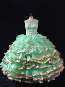 Sleeveless Ruffles Lace Up 15th Birthday Dress