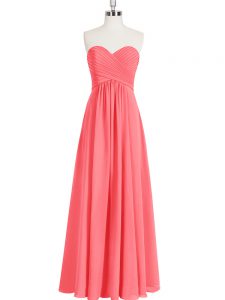 Dynamic Sleeveless Ruching Zipper Prom Dress