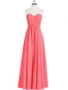 Dynamic Sleeveless Ruching Zipper Prom Dress