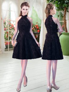 Affordable Sleeveless Zipper Knee Length Appliques Homecoming Dress