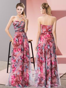 Unique Sleeveless Zipper Floor Length Pattern Prom Gown