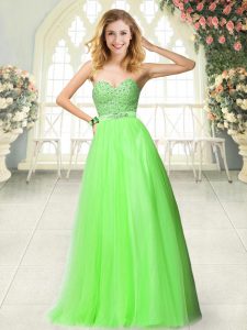 Floor Length A-line Sleeveless Dress for Prom Zipper