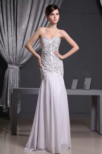 Mermaid Beaded Sweetheart Chiffon Prom Celebrity Dress