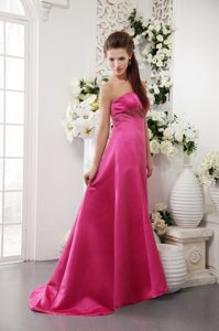 Popular Strapless Hot Pink Beaded Senior Prom in Staffordshire