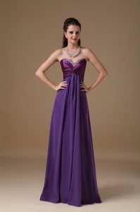 Empire Sweetheart Beaded Purple Prom Dress in Daytona Beach