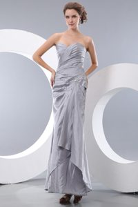 Column Beaded Sweetheart Gray Dress for Prom in Durango