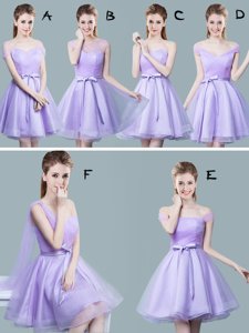 Stunning Straps Cap Sleeves Tulle Dama Dress Ruching and Bowknot Zipper