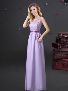Trendy A-line Dama Dress Lavender Halter Top Tulle Sleeveless Mini Length Lace Up