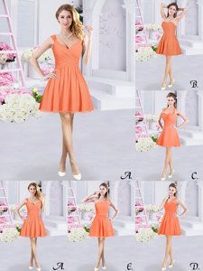 Gorgeous Chiffon Sleeveless Mini Length Court Dresses for Sweet 16 and Lace and Ruching and Belt