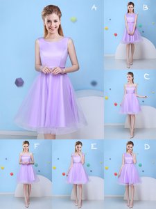 Scoop Sleeveless Bowknot Lace Up Quinceanera Court Dresses