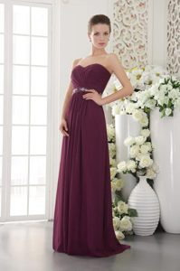 Low Price Sweetheart Ruched Dark Purple Prom formal Dress