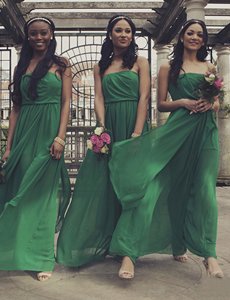 Pretty Chiffon Sleeveless Floor Length Prom Dress and Ruching