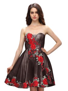 Elegant Sweetheart Sleeveless Zipper Prom Party Dress Multi-color Silk Like Satin