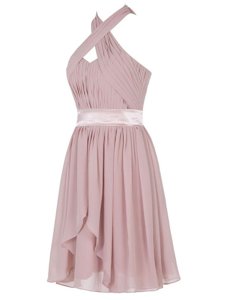 Cute Pink Sweetheart Neckline Ruching Prom Evening Gown Sleeveless Backless